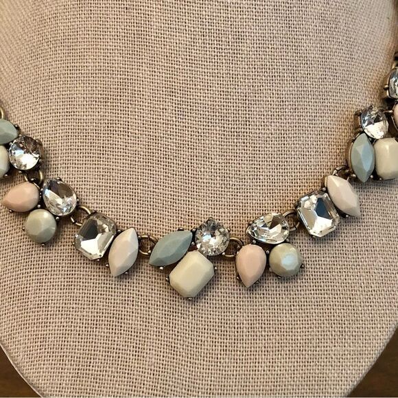 J.Crew | Pastel and Rhinestone Collar Necklace | 17” Adjustable - Picture 4 of 4